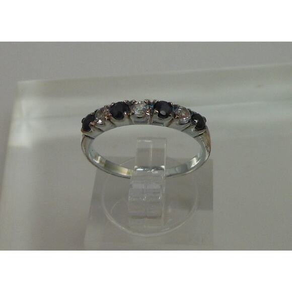 Elegant Vintage Sterling Silver Ring Green Emerald CZ Simulated Diamond - Size 6 - Picture 7 of 10